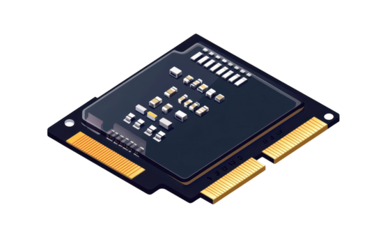 Peering into the heart of digital innovation A marvel of micro engineering shaping our modern on transparent background