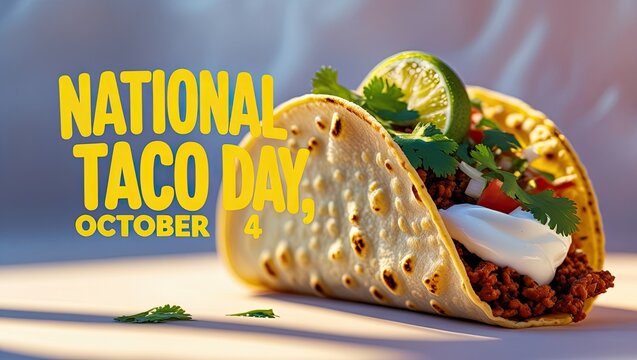 Delicious Taco Ready to Celebrate National Taco Day October Fourth
