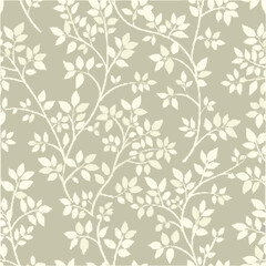 Graceful continuous floral pattern in shades of gray. Timeless vector illustration suitable for classic and contemporary design themes.