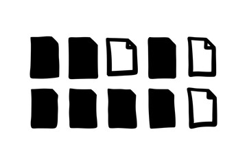 Paper Document Silhouette Design vector illustration