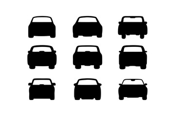 Heavily Packed Vehicle Silhouette vector illustration