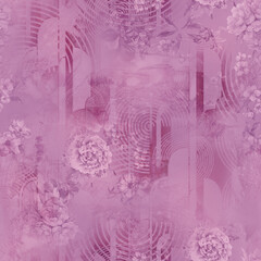 Seamless abstract geometric pattern in blue and white tones, ideal for textile and backgrounds