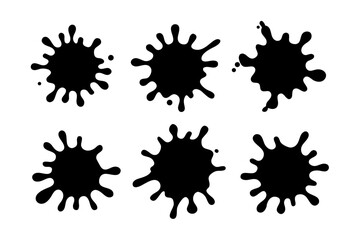 Color Splash Silhouette Icons vector illustration