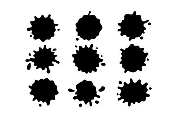 Ink Blot Icon Illustration vector illustration