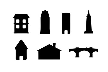 Skyscraper Silhouette for Cityscape Illustrations vector illustration