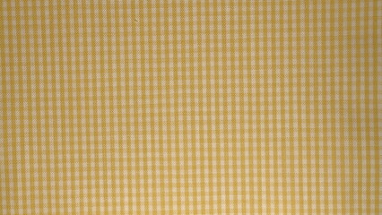 Yellow Checkered Fabric Closeup Small Pattern Textile Material Soft Surface