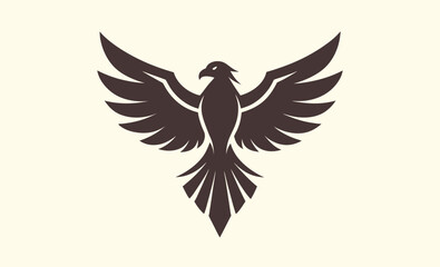 Eagle bird silhouette, Eagle vector illustration, Eagle graphic outline, Flying eagle shape, Eagle profile art
