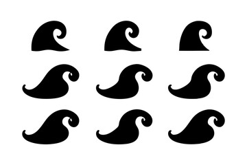 Bold Wave Silhouette for T-Shirt Designs vector illustration  