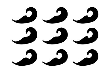 Stylized Wave Silhouette for Surfing Themes vector illustration  