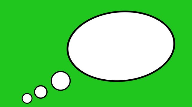 animated speech bubbles on green screen, speech cloud animation, text bubbles animated	
