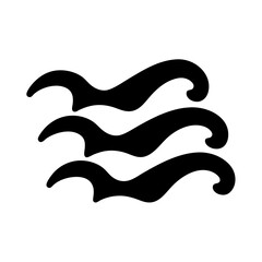 Ocean wave pattern silhouette design vector illustration