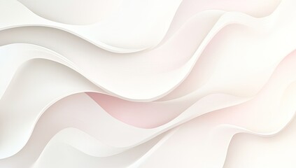 Obraz premium Abstract wavy background in pale white and soft pink