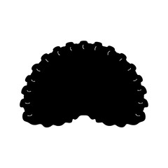 Frilly scalloped heap mound silhouette vector illustration