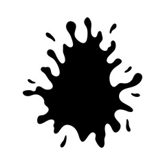 Paint splash silhouette vector illustration