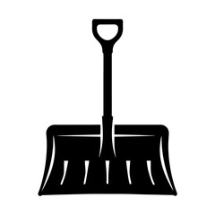 Snow shovel silhouette vector illustration