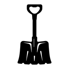 Snow shovel silhouette vector illustration