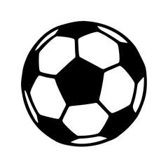 Fototapeta premium Soccer ball silhouette vector illustration