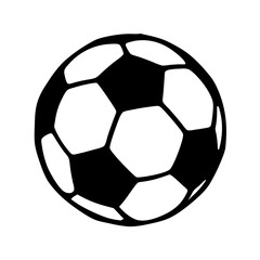 Obraz premium Soccer ball silhouette vector illustration