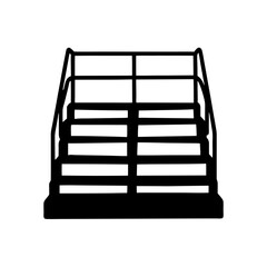 Staircase or bleacher illustration silhouette vector illustration