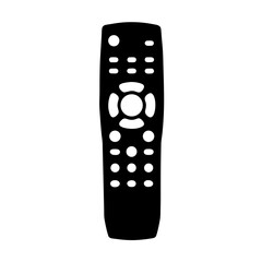 Television remote silhouette vector illustration