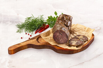 Kazy - traditional asian horse meat sausage