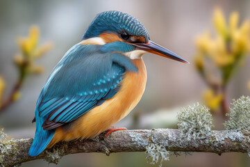 Fototapeta premium blue heron on a branch