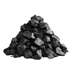 Obraz premium Clumped black coal pile 