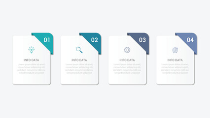 vector illustration Infographic design template with icons and 4 options or steps. Can be used for process, presentations, layout, banner,info graph.