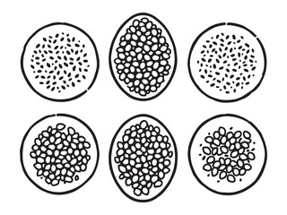 Lentils line art vector illustration