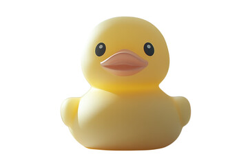 A playful classic yellow rubber duck a symbol of childhood bath time joy and innocence against on transparent background