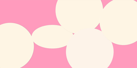 Minimalist banner background, pastel colorful, pink and yellow gradations. Circle effect style geometric, abstract background.