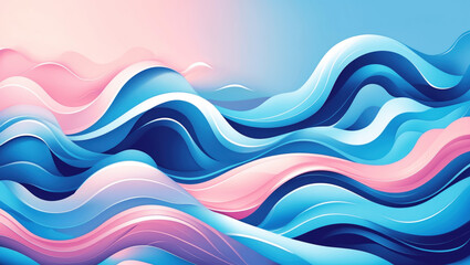Fototapeta premium Colorful Layered Waves Background