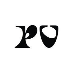 PV monogram logo design letter text name symbol monochrome logotype alphabet character simple logo