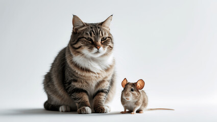 Cat and mouse together
