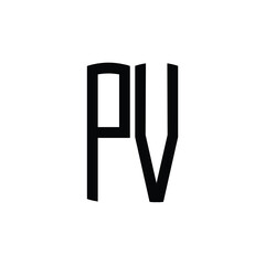 PV monogram logo design letter text name symbol monochrome logotype alphabet character simple logo