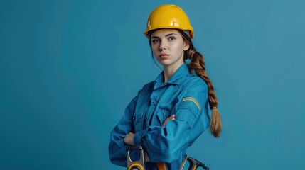 Fototapeta premium Engineer Holding Construction Tools