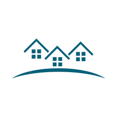 Fototapeta premium Real estate building property icon, Home Repair Logo Design.