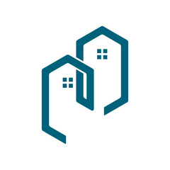 Real estate building property icon, Home Repair Logo Design.