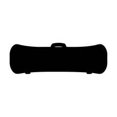 Snowboard Emphasizing Shape Silhouette Vector Illustration