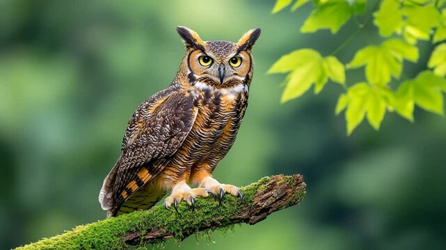 Majestic Great Horned Owl in its natural habitat