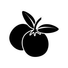 Blueberry Fruit Minimalist Silhouette Vector Illustration