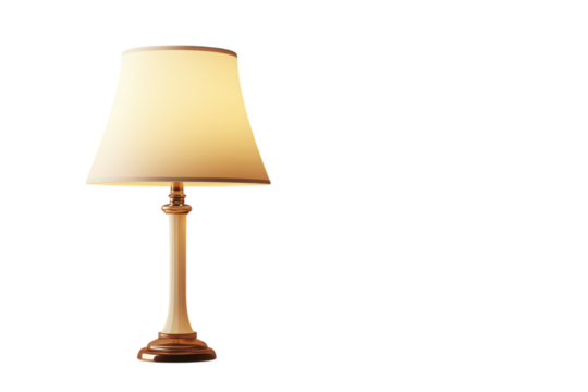 Evoking comfort a vintage lamp offers soft light in quiet solitude and reflection a symbol of on transparent background