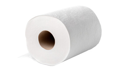 Fototapeta premium a roll of toilet paper on a white surface
