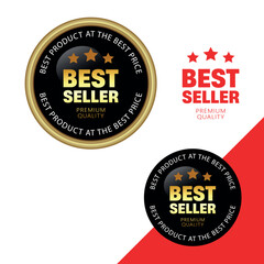 golden best seller label for business purpose