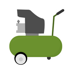 vector compressor machine for air pump, flat design 