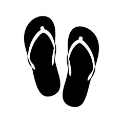 Flip flops pair on white background vector illustration