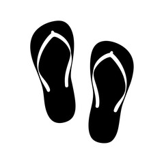 Flip flops pair on white background vector illustration