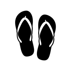 Flip flops pair on white background vector illustration