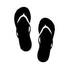 Flip flops pair on white background vector illustration