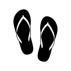 Flip flops pair on white background vector illustration